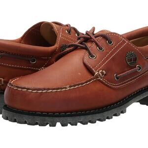 Timberland Authentic Boat Shoe Lug Boat Shoe - Medium Orange Full Grain -Size: 8